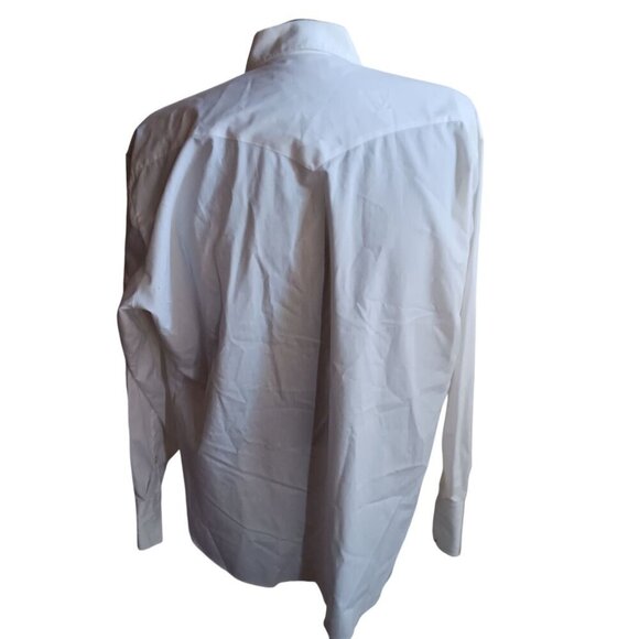 Icecream Man Vtg Western Shirt 80s White H BAR C Button Down 18-36 XL USA - Picture 4 of 6